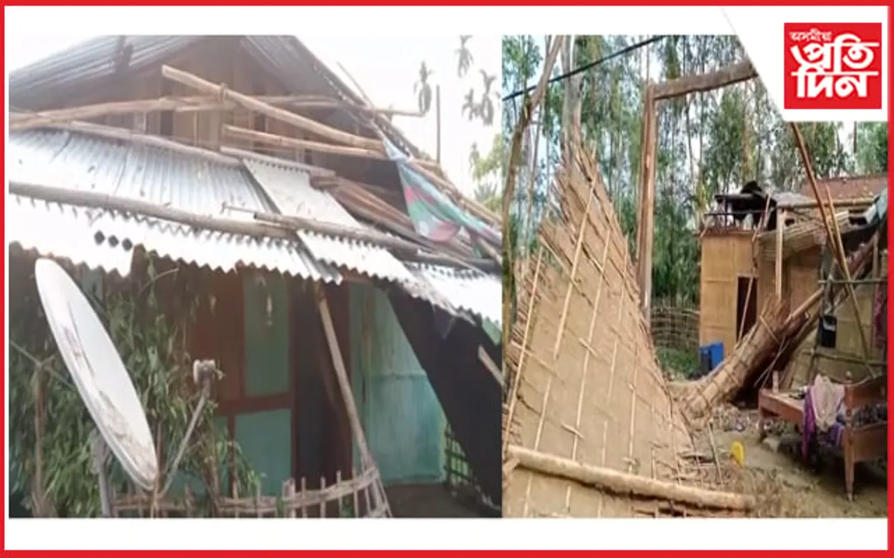 মৰঙীত বিধ্বংসী ধুমুহা; ব্যাহত যাতায়ত ব্যৱস্থা...