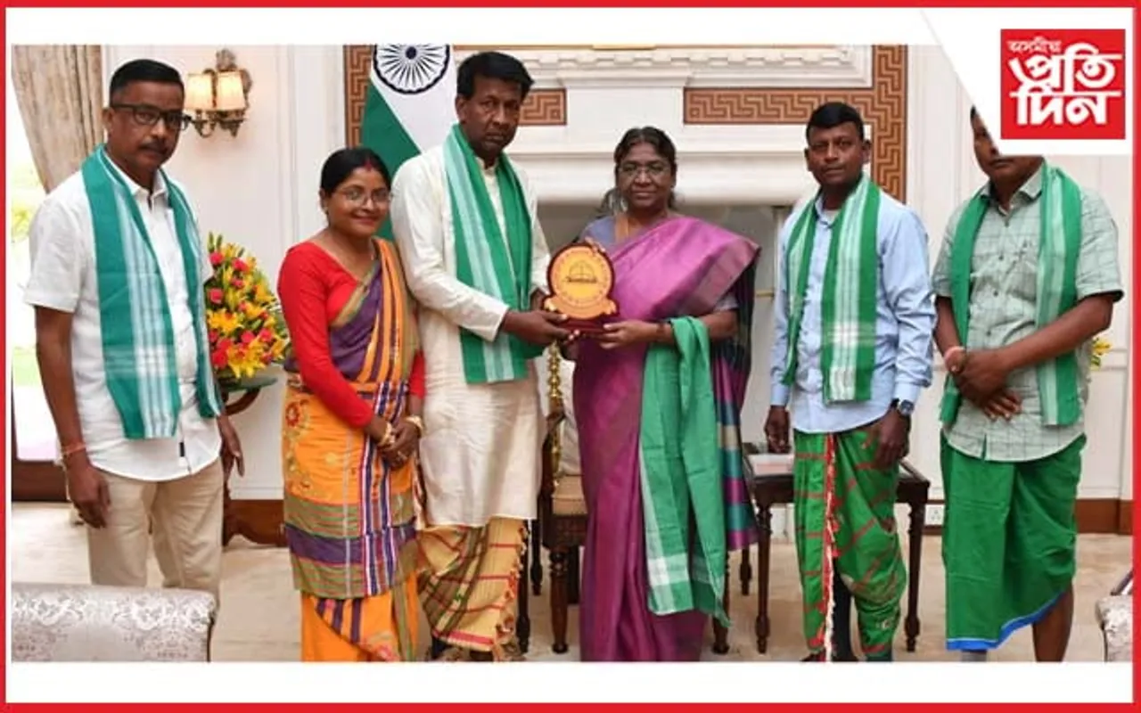 ৰাষ্ট্ৰপতিক সাক্ষাৎ অসমৰ চাওঁতাল উন্নয়ন সন্থাৰ...  