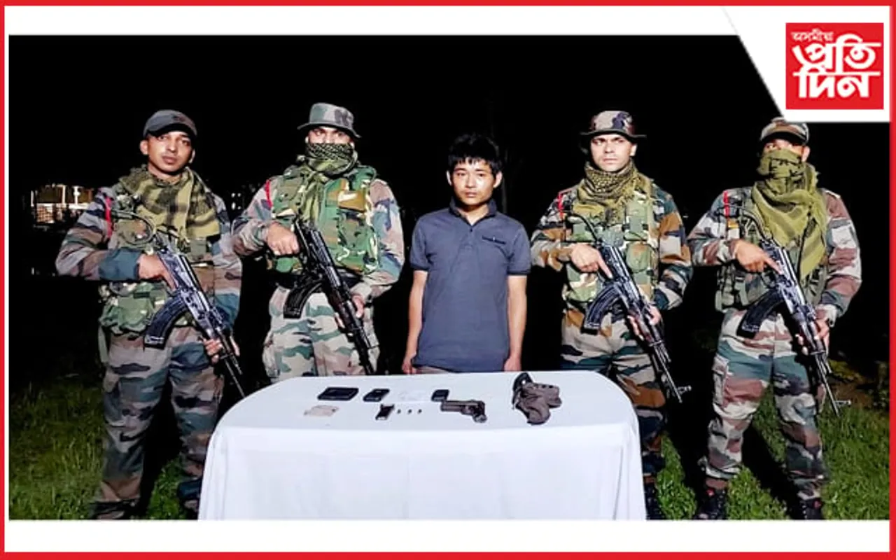 সেনাৰ অভিযনাত লিডু মালৌ পাহাৰত NSCN(R) ৰ কেডাৰ আটক