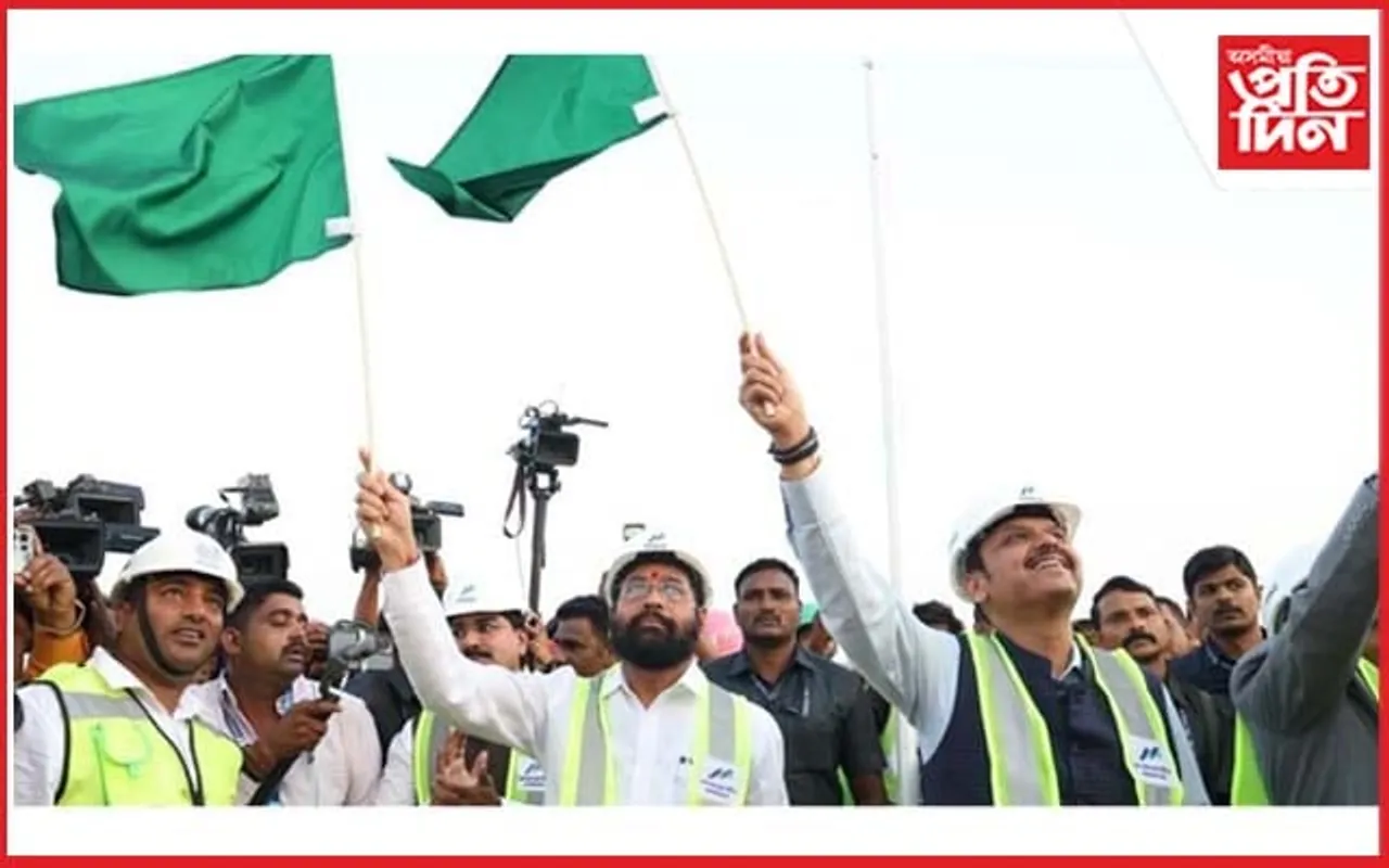 মুম্বাই ট্ৰেন্স হাৰ্বাৰ লিংক পৰিদৰ্শন মুখ্যমন্ত্ৰী একনাথ সিন্দেৰ