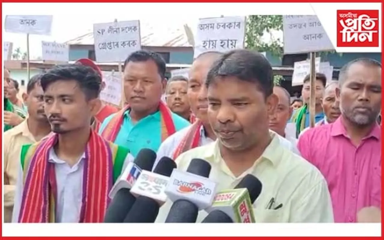 মাজবাটত জোনমনি ৰাভাৰ ন্যায়িক তদন্তৰ দাবীত ৰাভা ছাত্র সন্থাৰ বিশাল সমদল