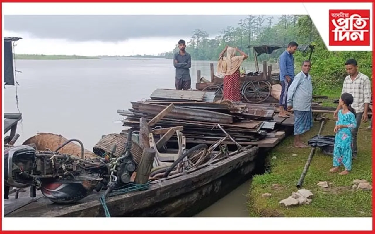 উচ্ছেদৰ জাননী: আশ্ৰয় স্থান বিচাৰি যাত্ৰা কবো চাপৰিৰ বহু পৰিয়ালৰ