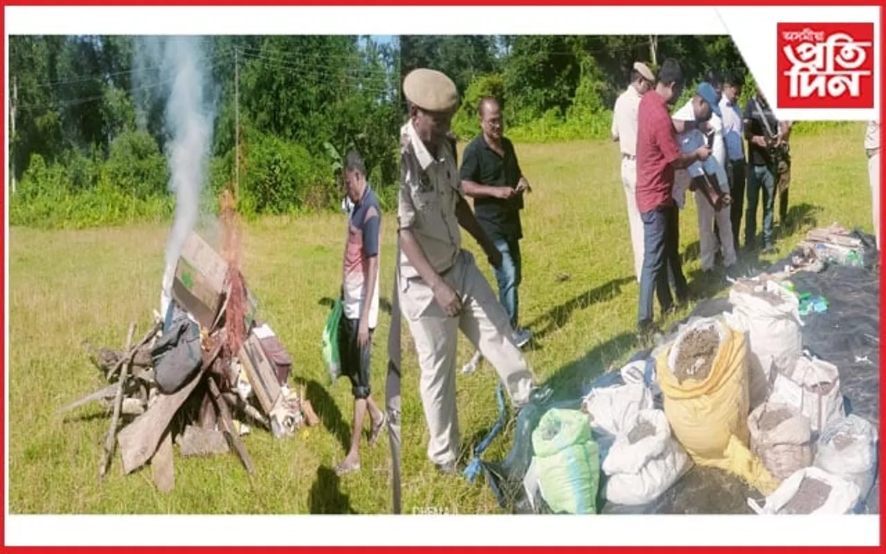 ধেমাজিত ১ কোটি ১০ লাখ টকা মূল্যৰ নিচাযুক্ত দ্ৰব্য নিষ্কাশন...