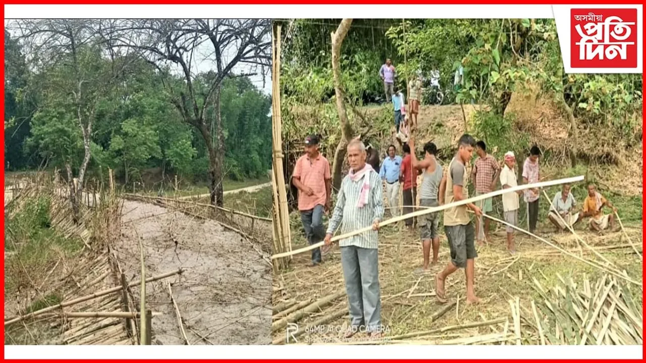 কাণসাৰ নিদিয়ে বিধায়ক-পঞ্চায়ত প্ৰতিনিধিয়ে: ঢকুৱাখনাত ৰাইজে নিৰ্মাণ কৰিলে পথ-দলং...