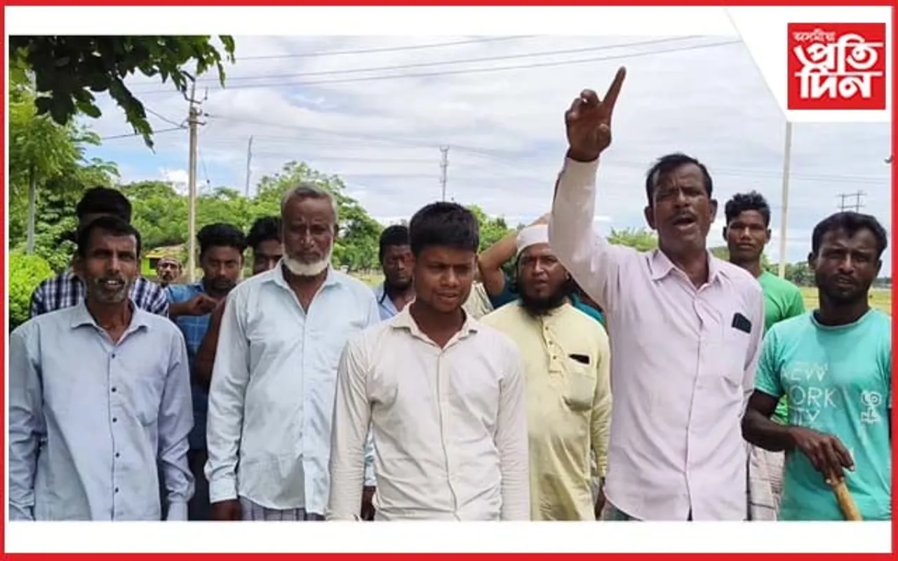 মোৰাঝাৰৰ কপাহবাৰীত জলসিঞ্চন বিভাগৰ বিৰুদ্ধে কৃষকৰ প্ৰতিবাদ...