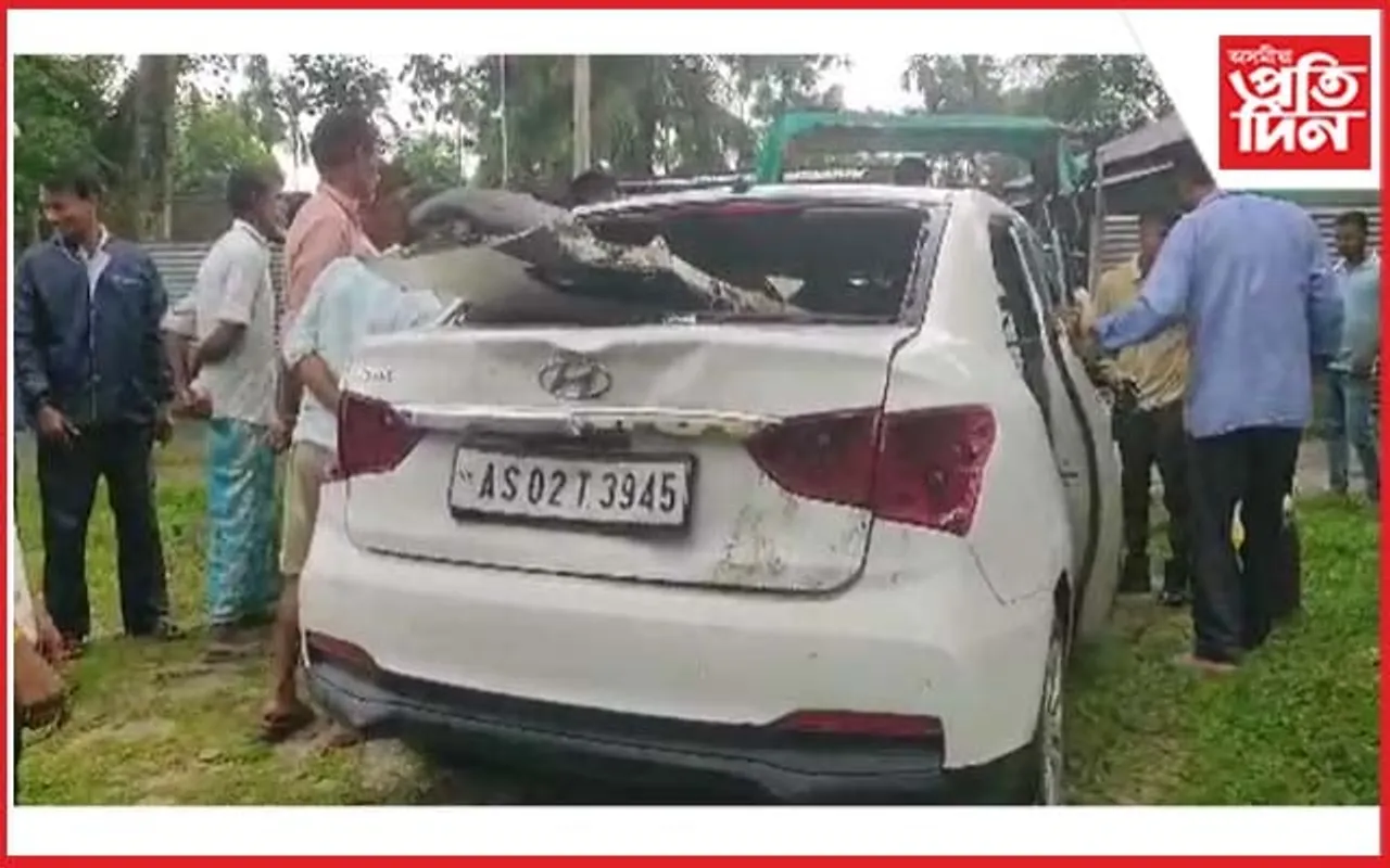 বিশ্বনাথত ছাগলী চোৰৰ বিলৈঃ বিলাসী বাহন ভাঙিলে উত্তেজিত ৰাইজে...