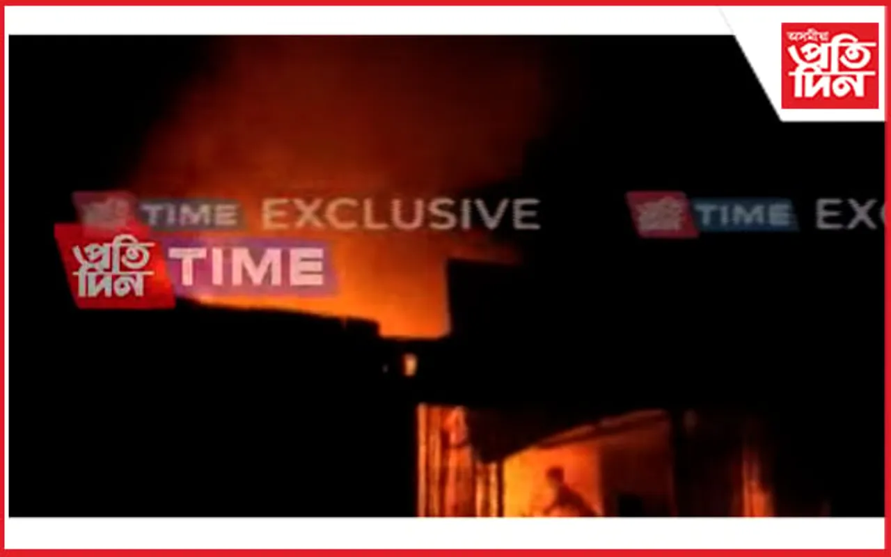 বদৰপুৰত ভয়াৱহ অগ্নিকাণ্ড : ভস্মীভূত ৰবৰ গুদাম