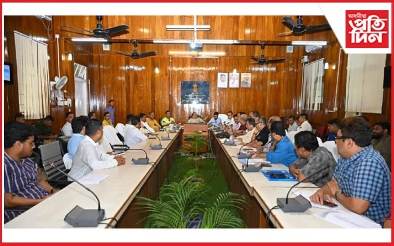 নগাঁও জিলাৰ জল জীৱন মিছন আৰু স্বচ্ছ ভাৰত মিছনৰ ওপৰত পৰ্যালোচনা সভা...