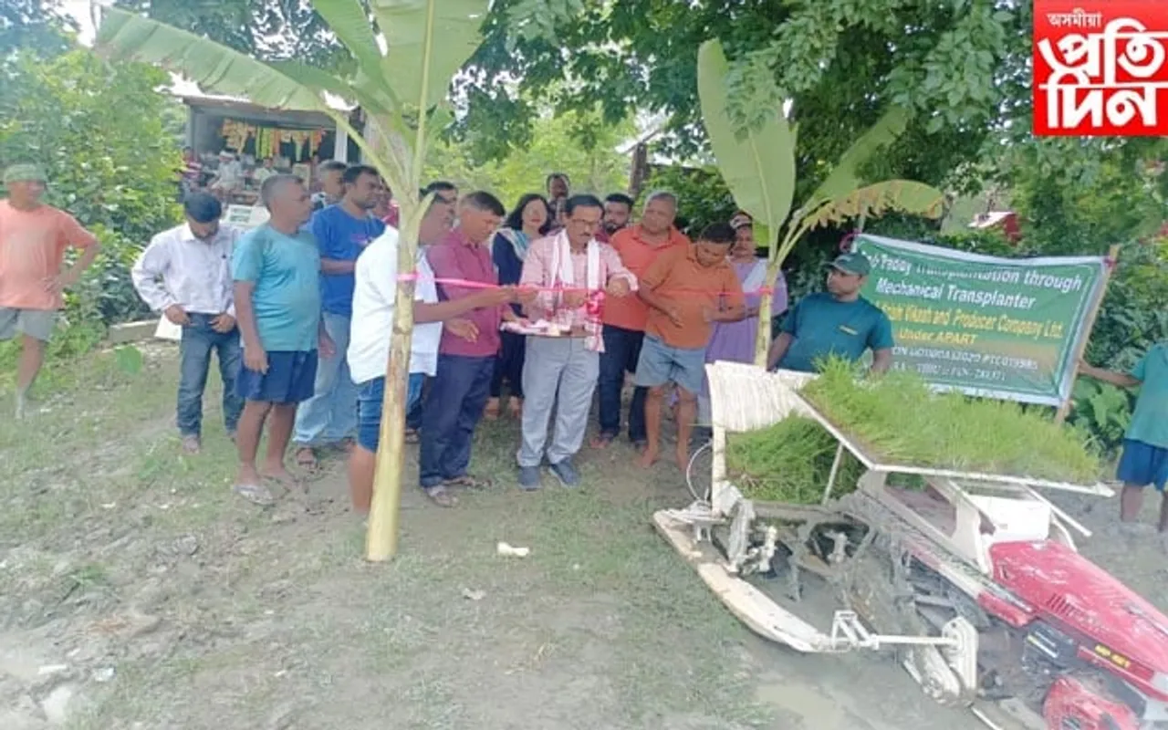  নলবাৰী জিলাৰ টিহুত আধুনিক কৃষি যন্ত্ৰৰ সহায়ত কঠিয়া ৰোপণ 
