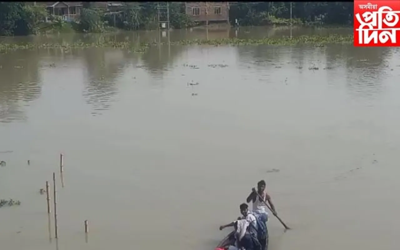 পবিতৰাৰ ৪০  শতাংশ এলেকা ব্ৰহ্মপুত্ৰৰ ভদীয়া বানত প্লাবিত