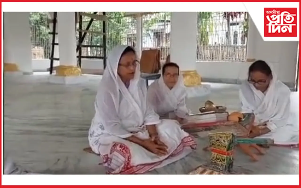 মাজুলীৰ ঐতিহাসিক সত্ৰ-নামঘৰত চন্দ্ৰযান-৩ৰ সফল অৱতৰণৰ বাবে প্রাৰ্থনা