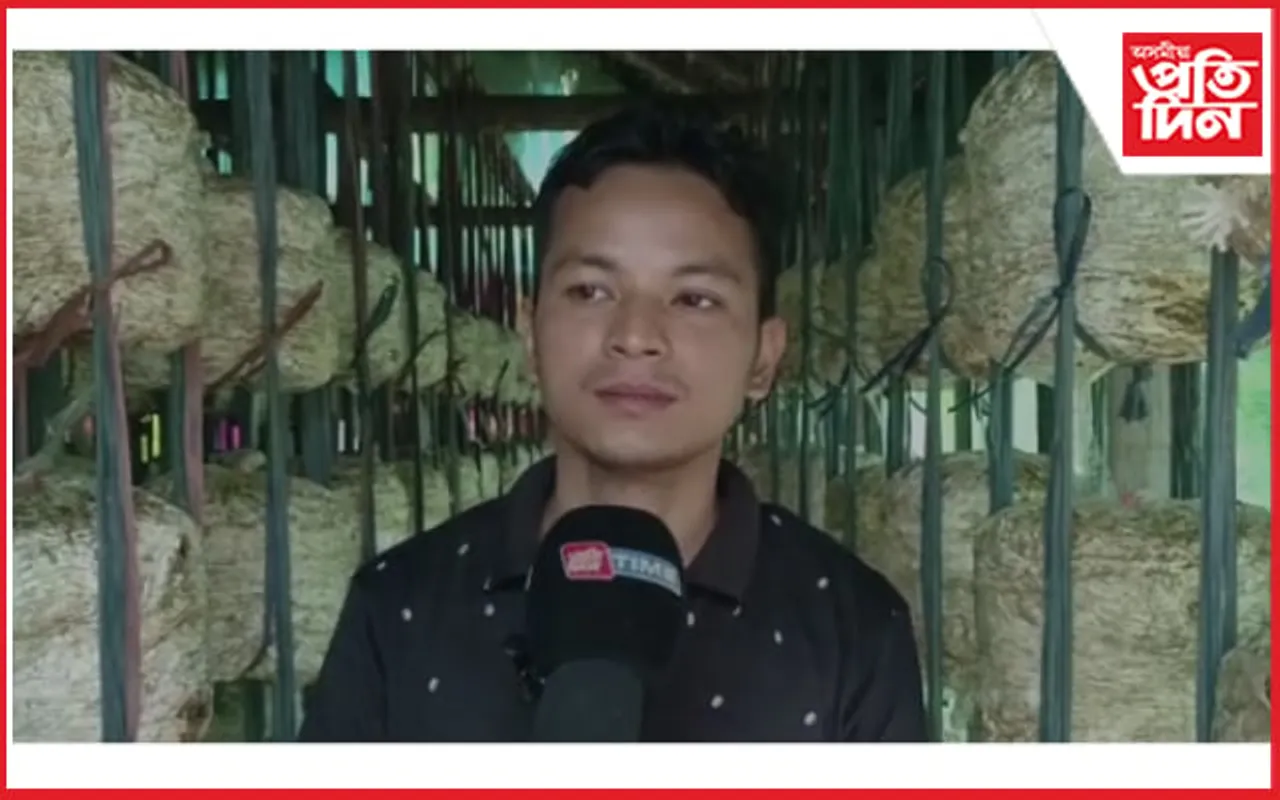 কাঠফুলা খেতিৰে স্বাৱলম্বী মৰিয়নিৰ শিক্ষিত যুৱক