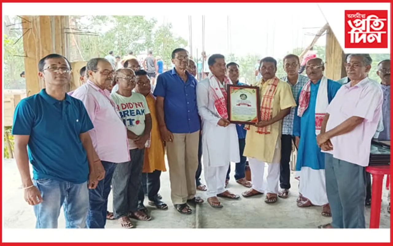 মঙলদৈ লাচিত নগৰ চ'কত শিৱ মন্দিৰ পুনৰ নিৰ্মাণৰ কাম আৰম্ভ