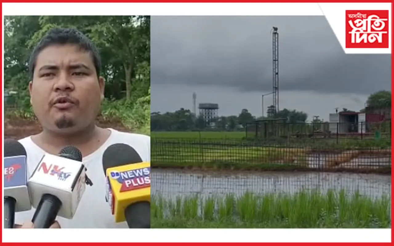 মৰিয়নিৰ তৈলক্ষেত্ৰত অবিৰতভাৱে তেল নিৰ্গমন : ক্ষতিগ্ৰস্ত শ শ বিঘা কৃষিভূমি