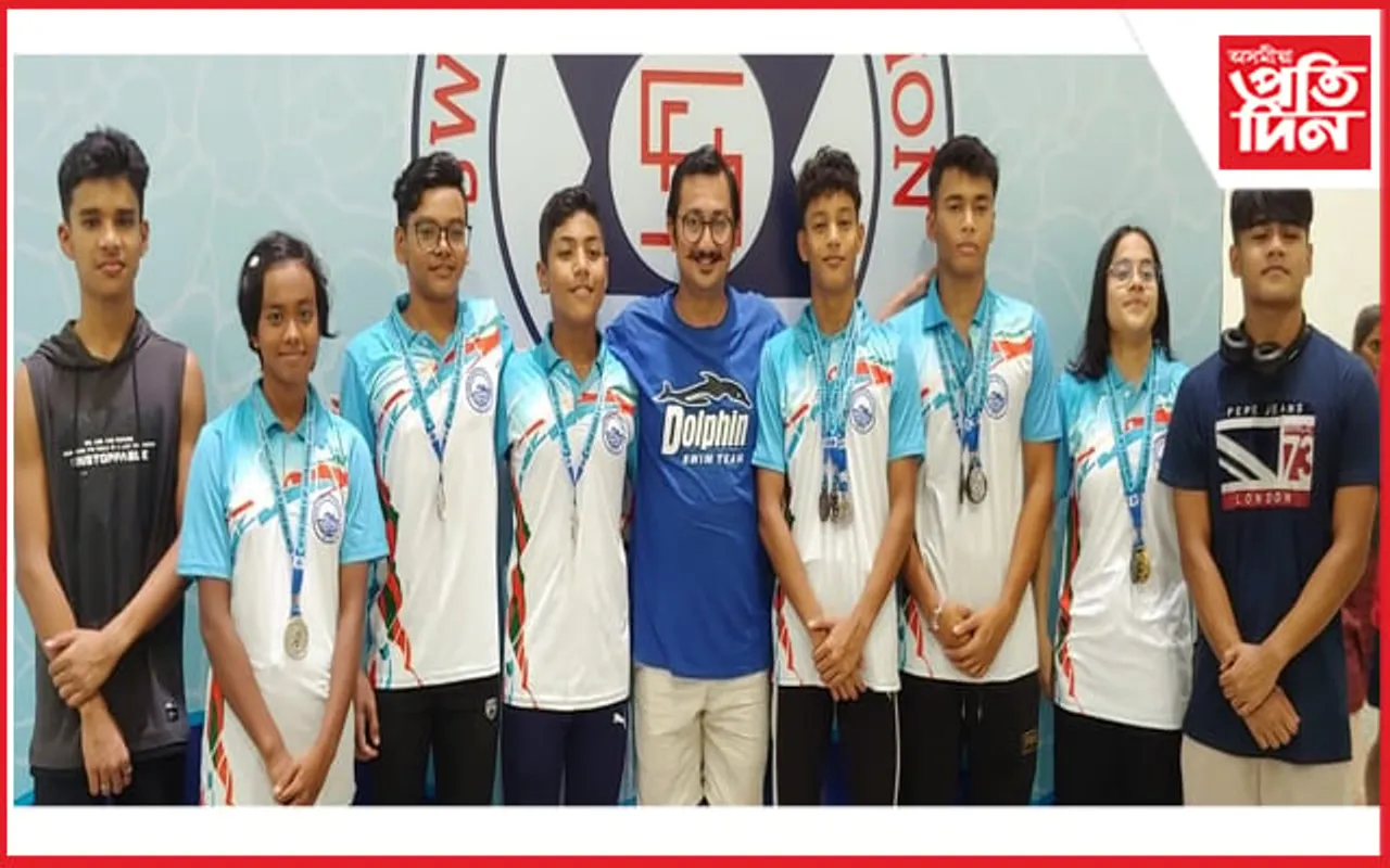 ৰাষ্ট্ৰীয় সাঁতোৰ প্ৰতিযোগিতাত যোৰহাটৰ খেলুৱৈৰ সফলতা