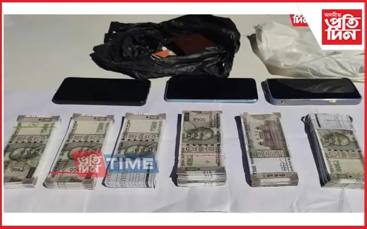 জালনোটসহ ৩ জনক গ্রেপ্তাৰ যোৰাবাট আৰক্ষীৰ