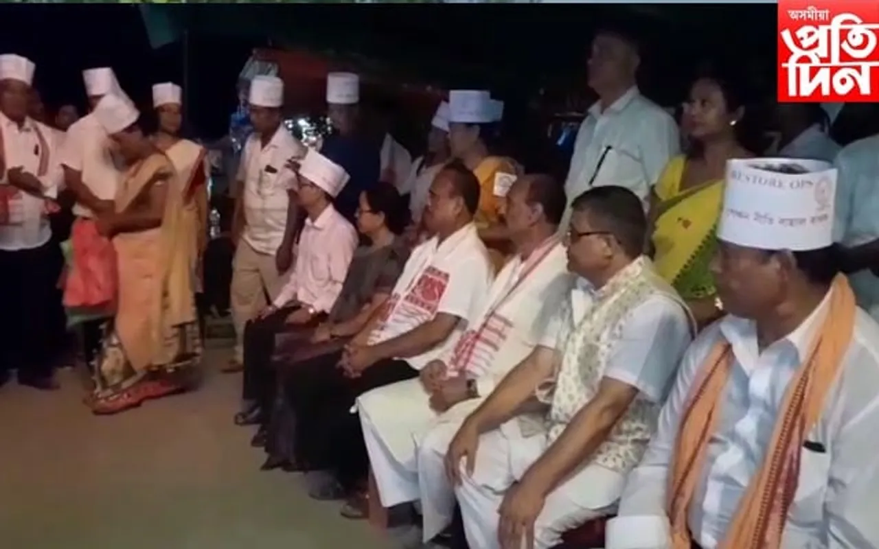 পুৰণি পেঞ্চন নীতি বাহালৰ দাবী, চিলাপথাৰত উপস্থিত "ভাৰত যাত্ৰা" সমদল 