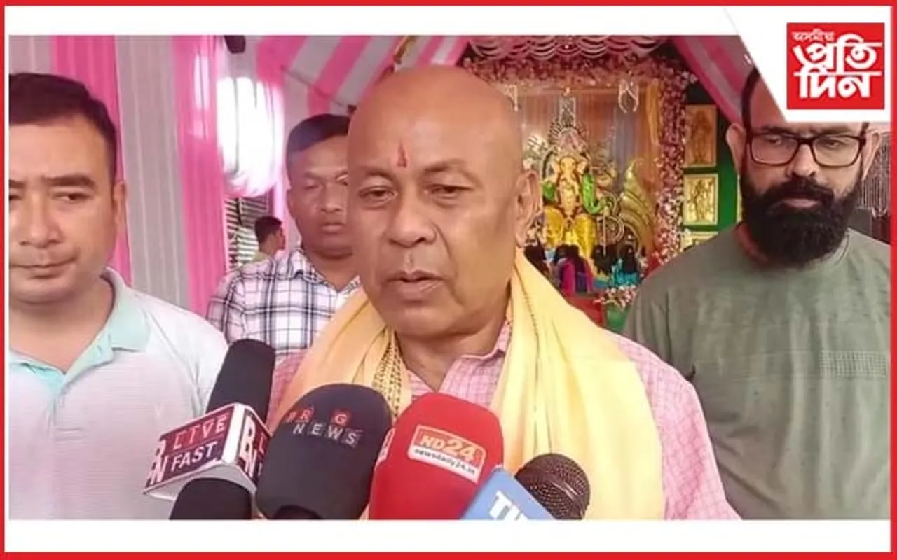 গণেজ পূজা মণ্ডপত উপস্থিত হৈ প্ৰমোদ বড়োক কটাক্ষ হাগ্ৰামা মহিলাৰীৰ