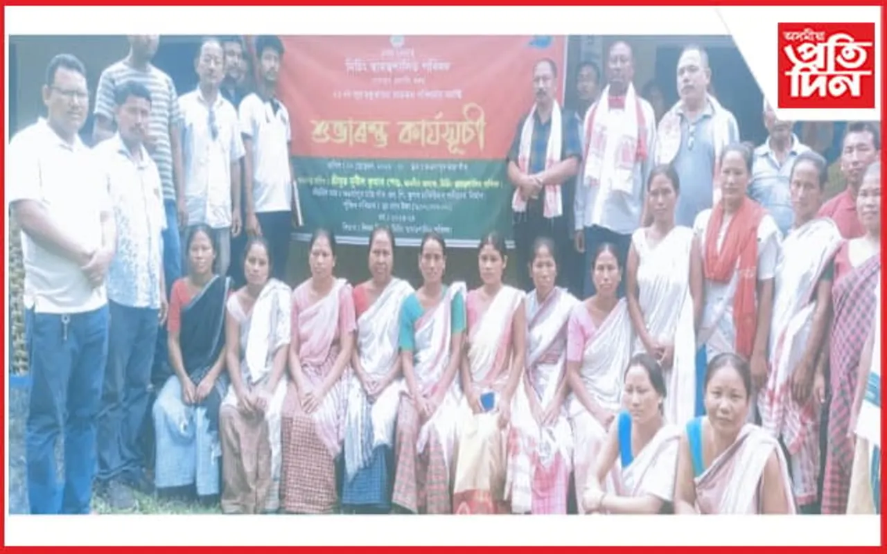 মিচিং স্বায়ত্ব শাসিত পৰিষদৰ অধ্যক্ষ সুনীল পেগুৰ ৪খন আঁচনিৰ আধাৰশিলা স্থাপন