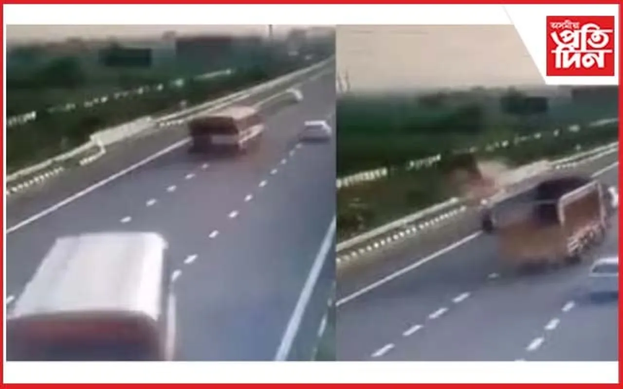 ৰেলিং ভাগি বাগৰি পৰিল যাত্ৰীবাহী বাছ