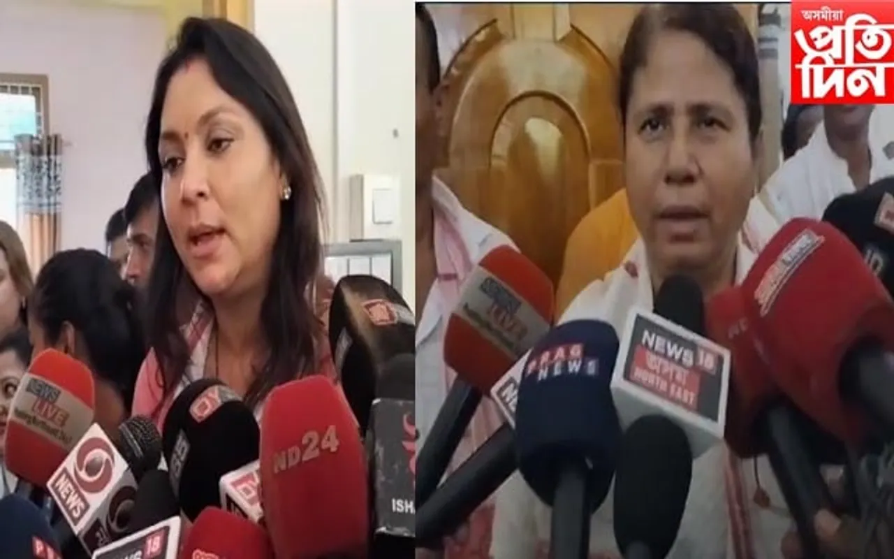 শ্ৰীশ্ৰীআঠখেলীয়া নামঘৰত মুখ্যমন্ত্ৰীৰ  সহধৰ্মিনী ৰিণিকী ভূঞা আৰু মন্ত্ৰী অজন্তা নেওগ