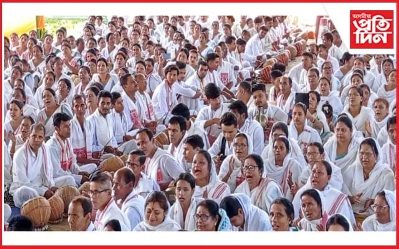 দিহা নামেৰে বিশ্ব ৰেকৰ্ডঃ কলিয়াবৰত সমবেত ৭০০ গৰাকী আয়তী 