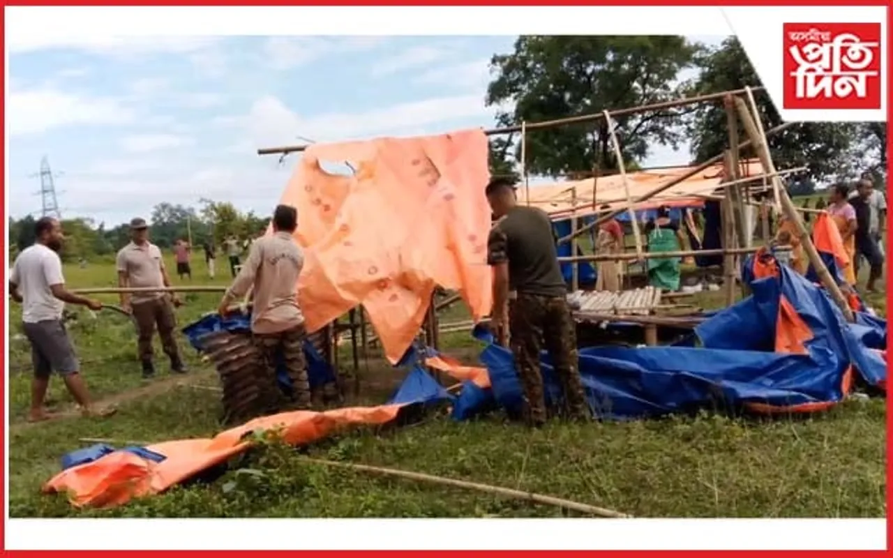 চিৰাঙত বেদখলকাৰীৰ বিৰুদ্ধে বন বিভাগ-আৰক্ষীৰ উচ্ছেদ অভিযান