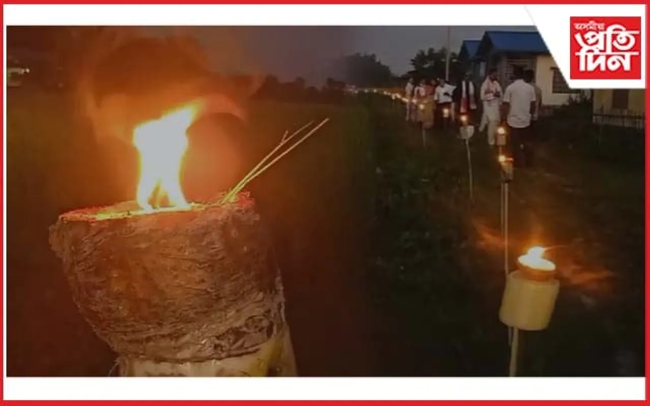 বিশ্বনাথ জিলা কৃষি বিভাগৰ উদ্যোগত কাতি বিহু উদযাপনঃ ১০১ গছি বন্তি প্ৰজ্বলন...