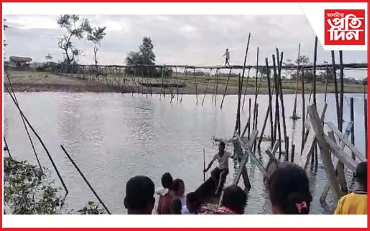 চিলাপথাৰৰ মধ্য চিচিটঙানীত দলং ভাঙি আহত ছাত্ৰ-ছাত্ৰী