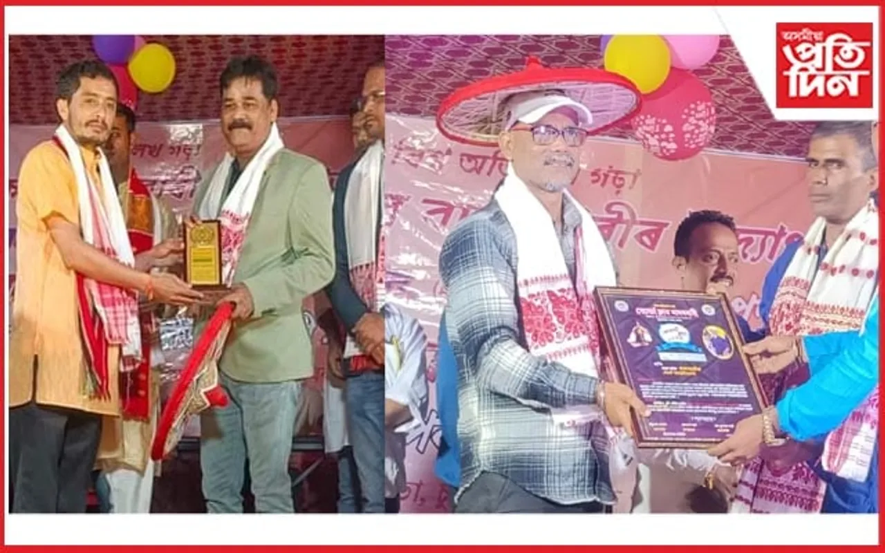 'প্ৰতিদিন টাইম'ৰ সাংবাদিক গগণ চহৰীয়া আৰু জ্যেষ্ঠ সাংবাদিক অনুপম চক্ৰৱৰ্তীলৈ 'ৰেনেচাঁ বঁটা'