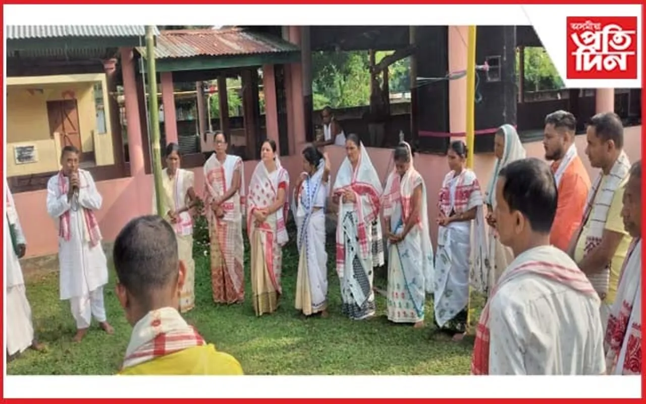 বঢ়মপুৰ তিনিআলি নামঘৰৰ ভাগৱত পাঠ অনুষ্ঠানৰ সফল সমাপ্তি