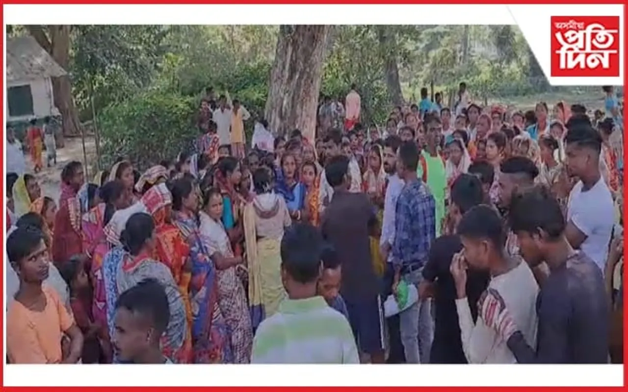 কঠীয়াতলীৰ কন্দলী চাহ বাগিচাত শ্ৰমিকৰ প্ৰতিবাদ