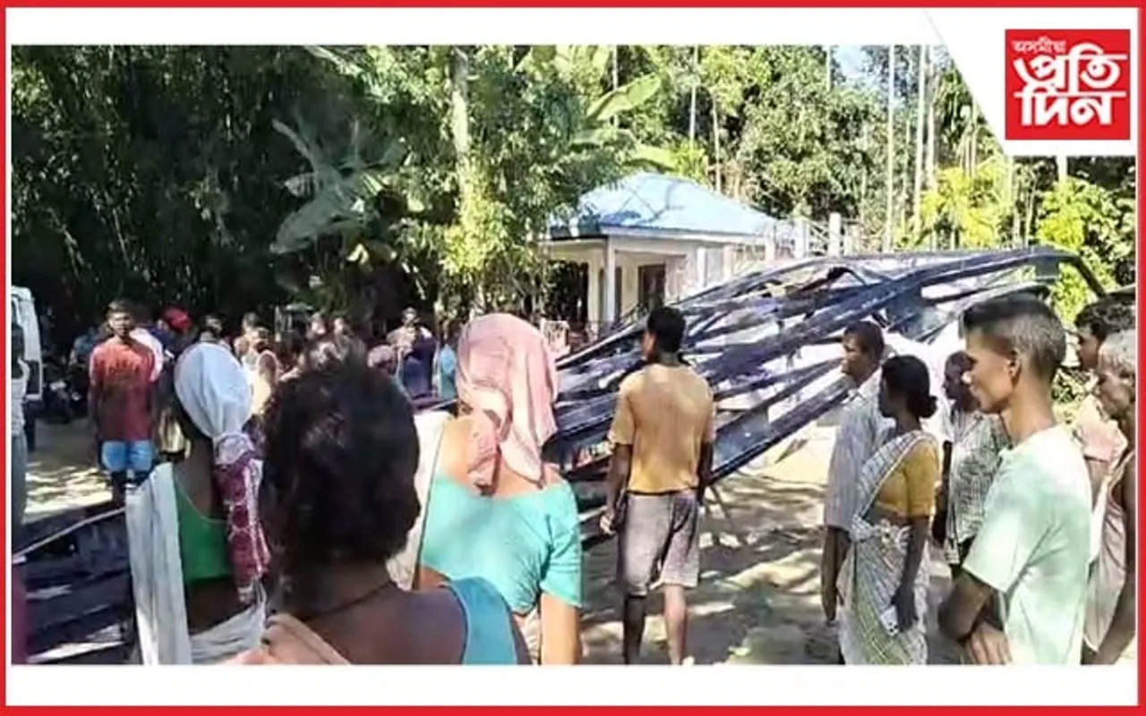 নিৰ্মীয়মান পানী যোগান আঁচনিৰ টেংকি খহি পৰি গুৰুতৰভাৱে আহত ২ শ্ৰমিক
