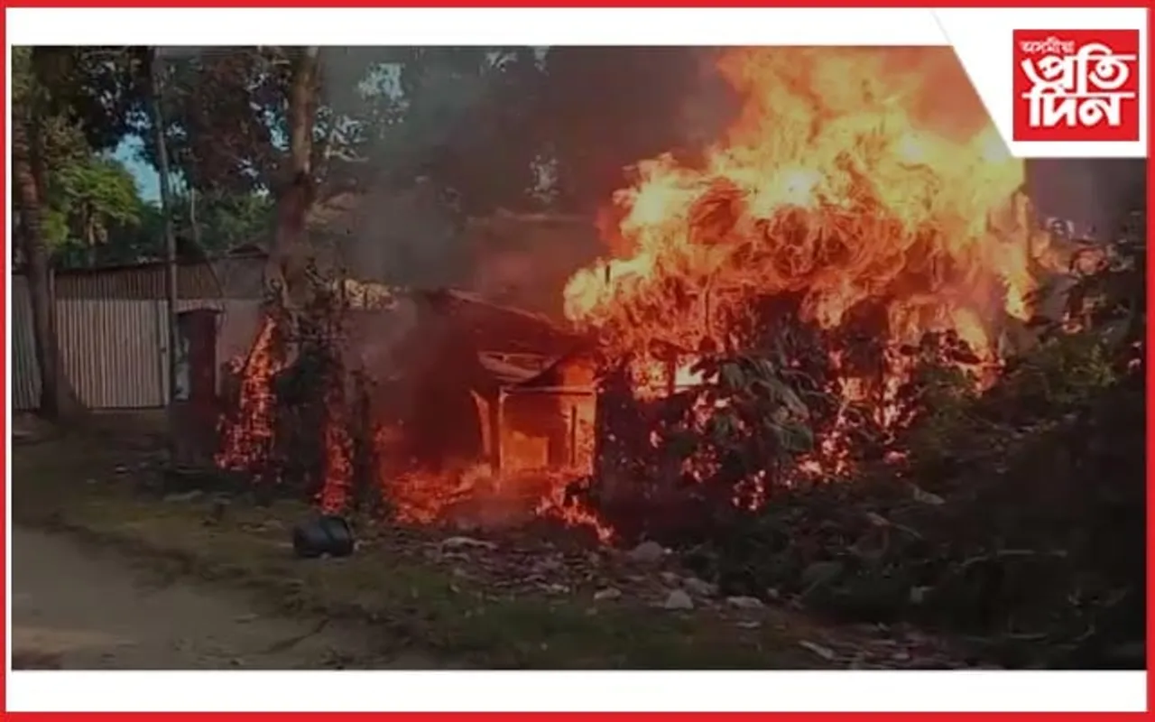 লামডিং কালিবাৰী অঞ্চলত ভয়ংকৰ অগ্নিকাণ্ড
