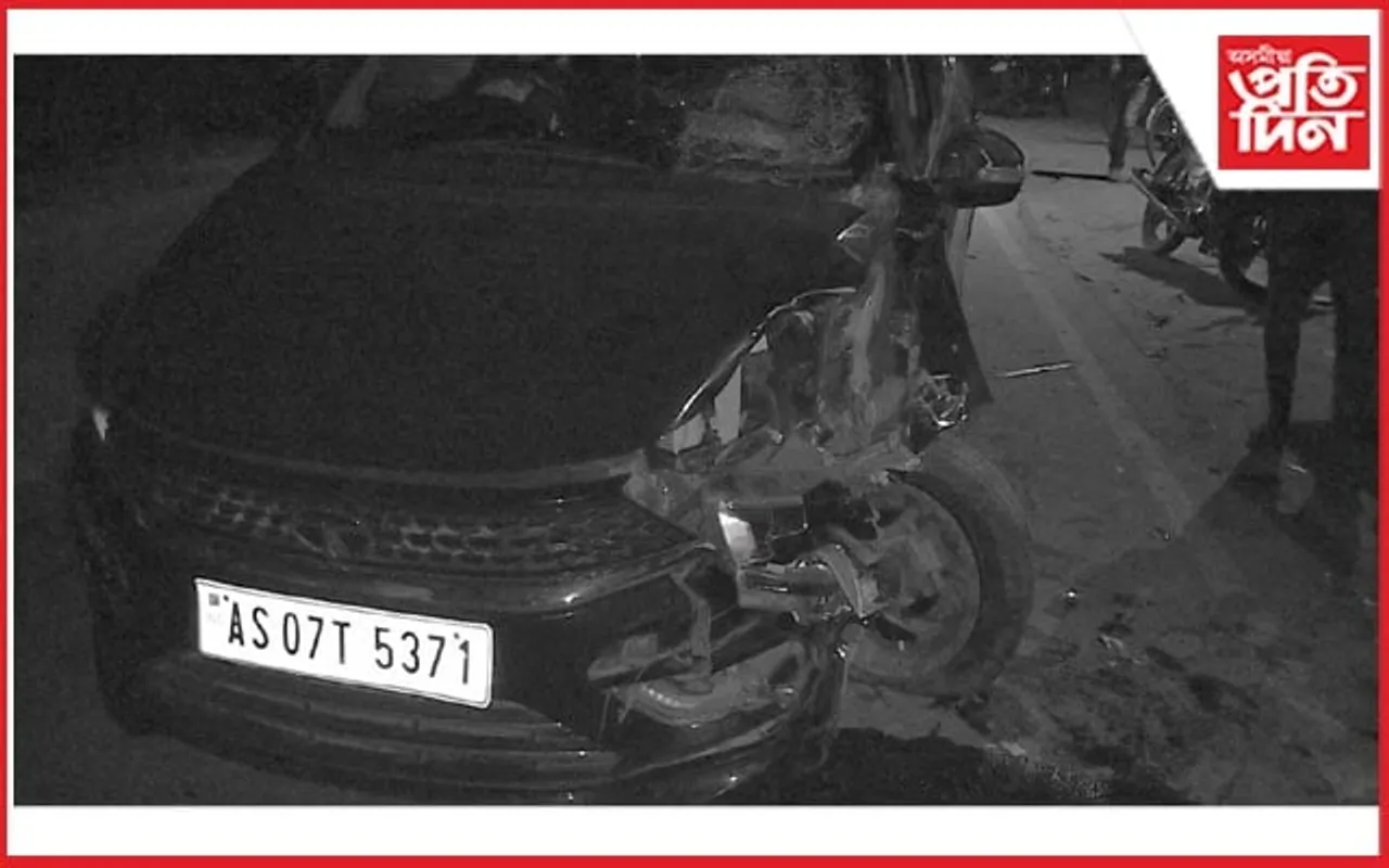 বাইক-চাৰিচকীয়া বাহনৰ মাজত মুখামুখি সংঘৰ্ষত ৰক্তাক্ত ঢকুৱাখনাৰ ৰাজপথ