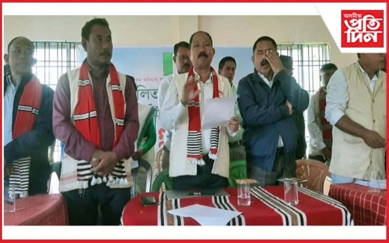 সন্মিলিত গনশক্তি অসমৰ ঢকুৱাখনা জিলা শাখাৰ নৱগঠিত সমিতিৰ শপত গ্ৰহণ