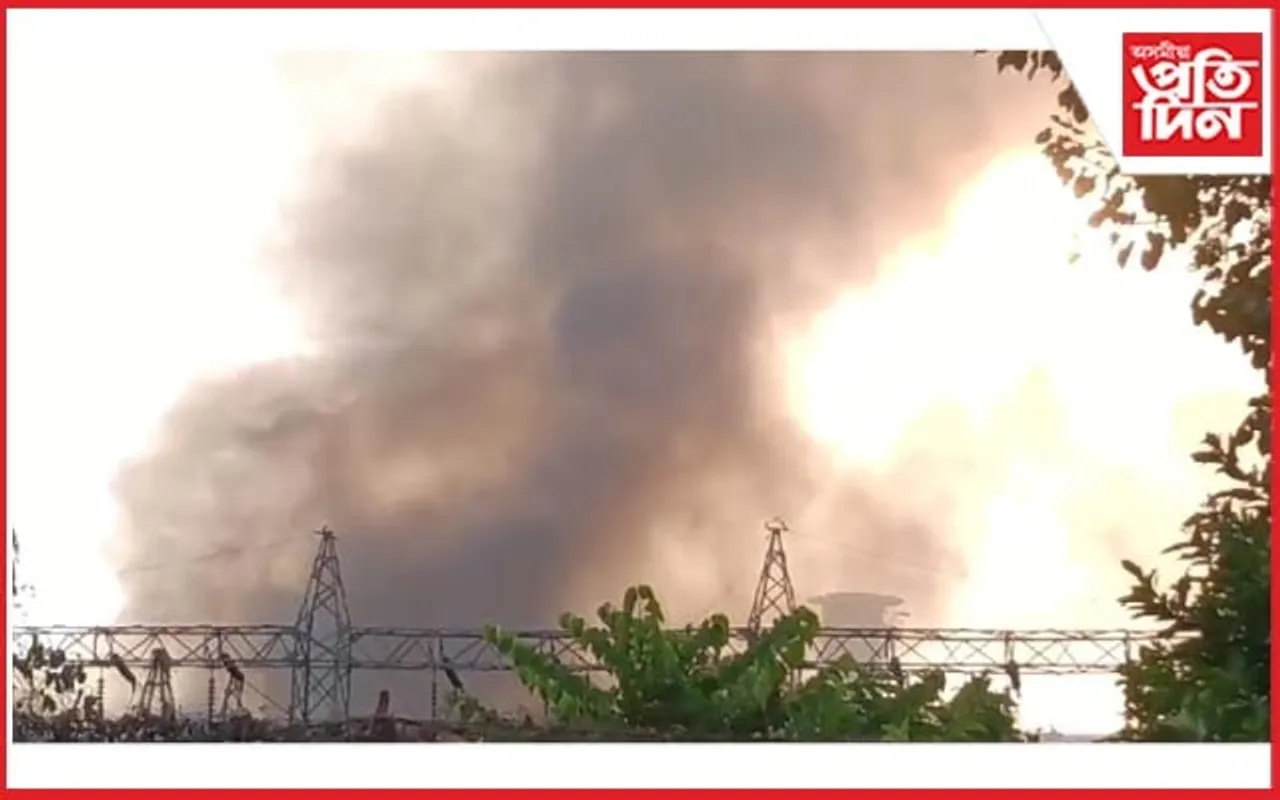 লাকুৱা তাপ বিদ্যুৎ প্ৰকল্পত ভয়ংকৰ অগ্নিকাণ্ড, এতিয়ালৈ নিৰ্বাপন হোৱা নাই জুই