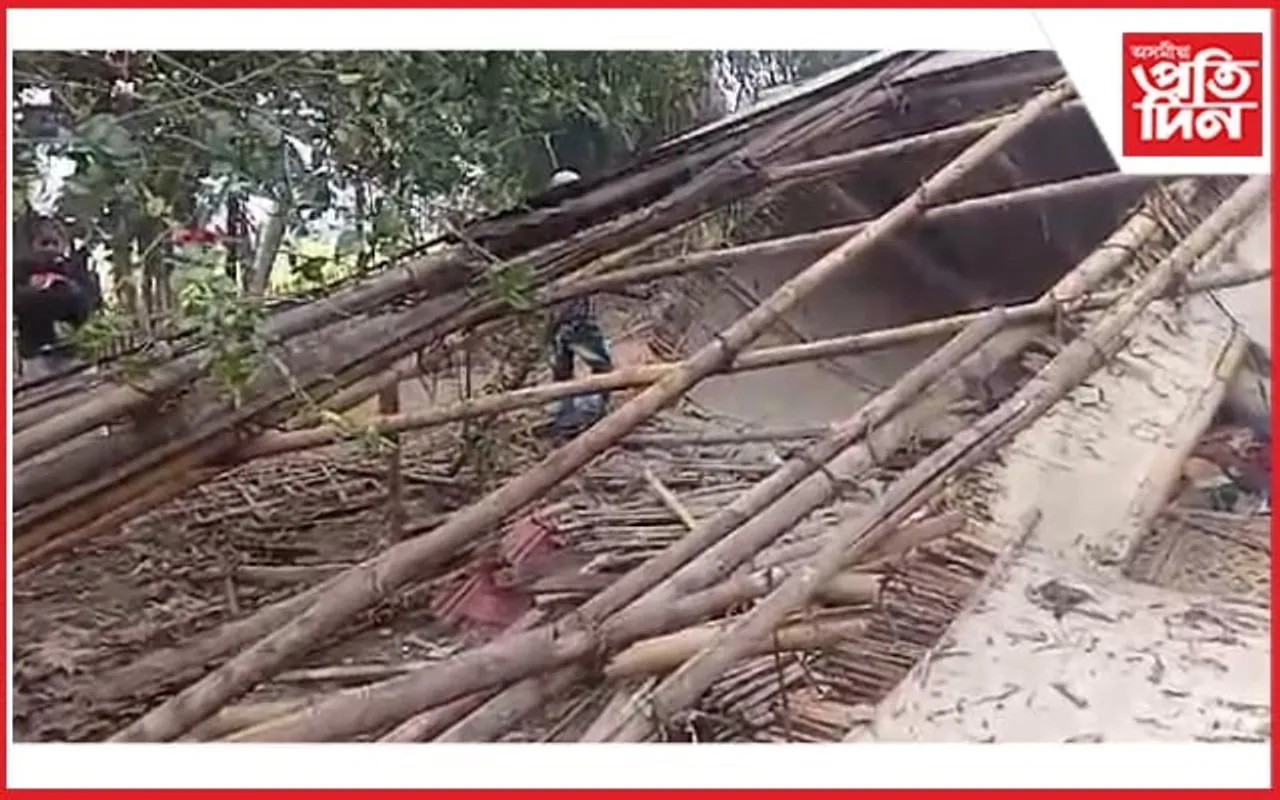 গোলাঘাটৰ শাওঁতলী বিল পাৰত বন্যহস্তীৰ উপদ্ৰৱ