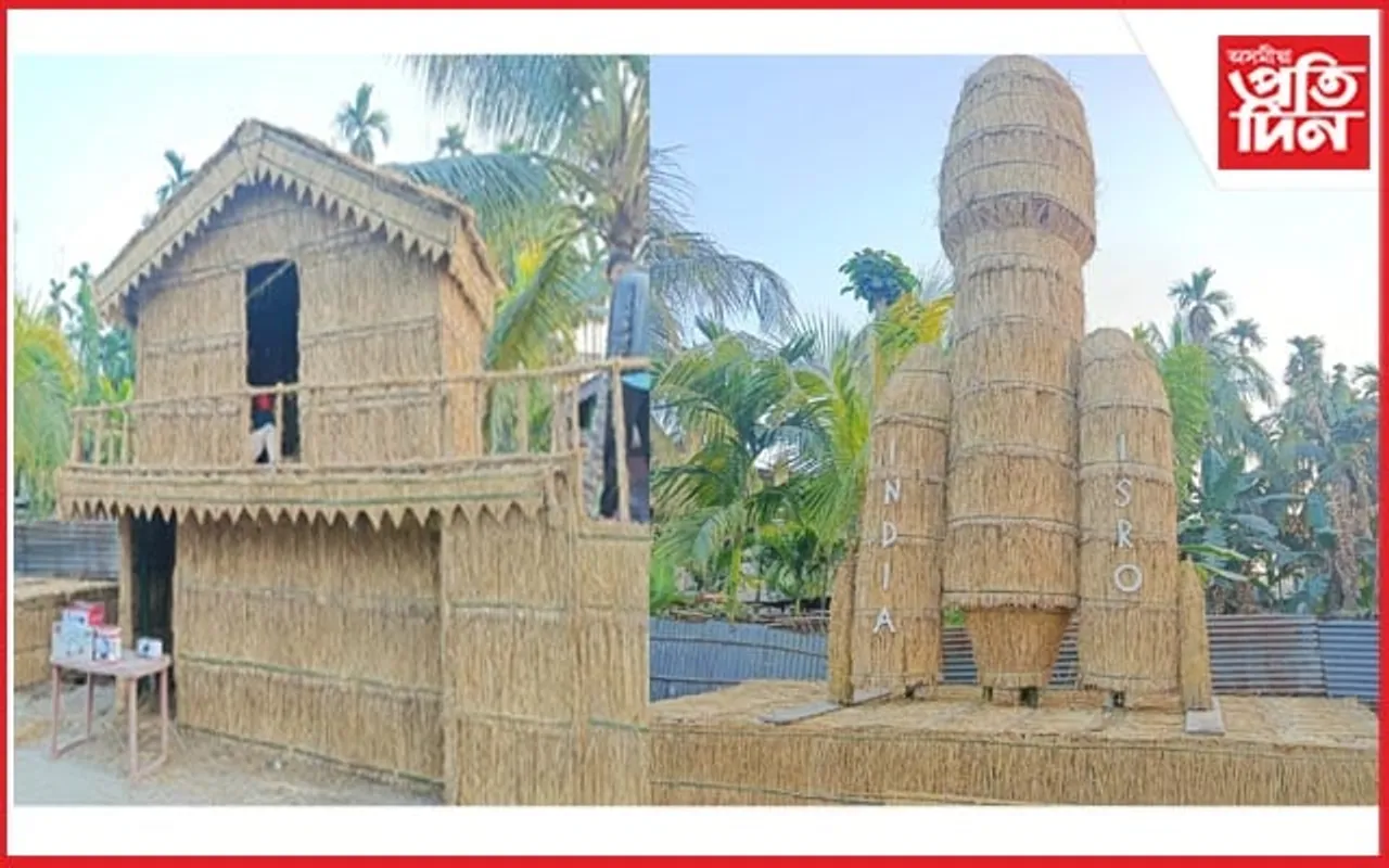 সমাগত মাঘ বিহুঃ চন্দ্ৰযানৰ আৰ্হিত সাজি উলিয়ালে ভেলাঘৰ