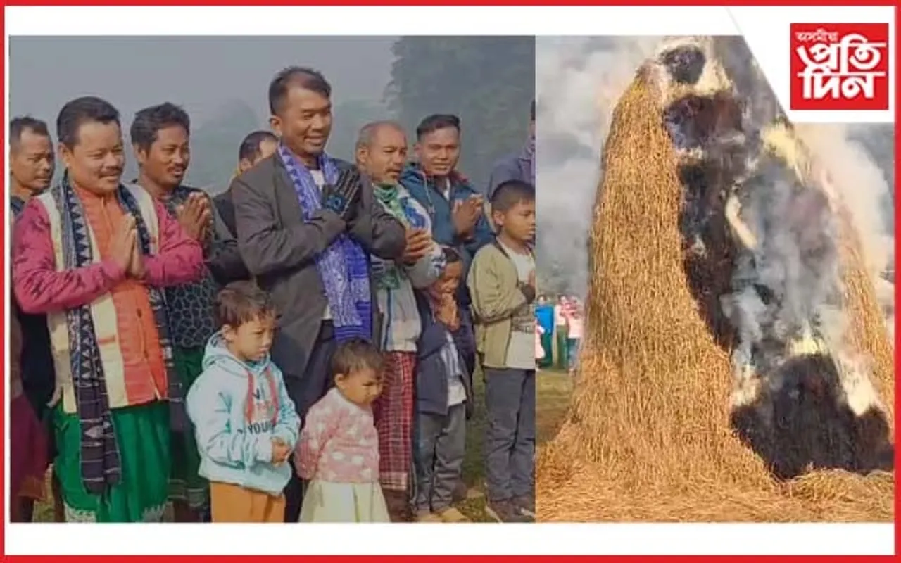 বাক্সাৰ খাৰুৱাগাঁৱত ভোগালী বিহু উদযাপন