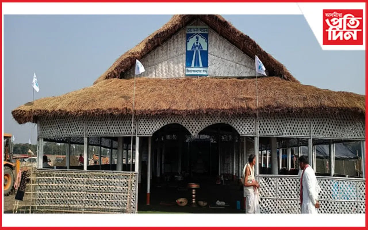 লক্ষ লক্ষ ভকত বৈষ্ণৱক আদৰিবলৈ সাজু ৰঙিয়াৰ হাতীখলা পথাৰৰ শ্ৰীমন্ত শংকৰদেৱ সংঘৰ অধিবেশনৰ সমন্বয় ক্ষেত্ৰ 