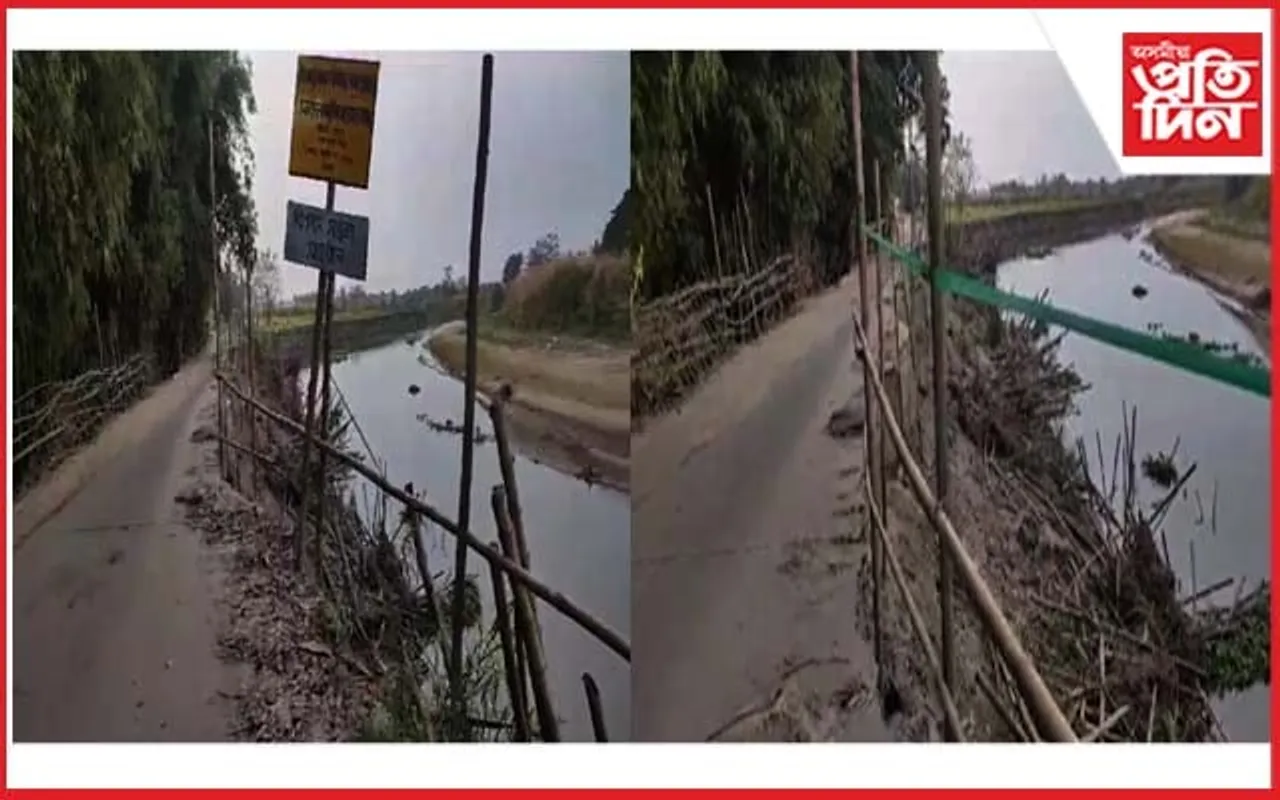 চামপৰা নদী সৃষ্ট তাণ্ডৱ ৰোধিবলৈ গঞাই বান্ধিছে টঙালি