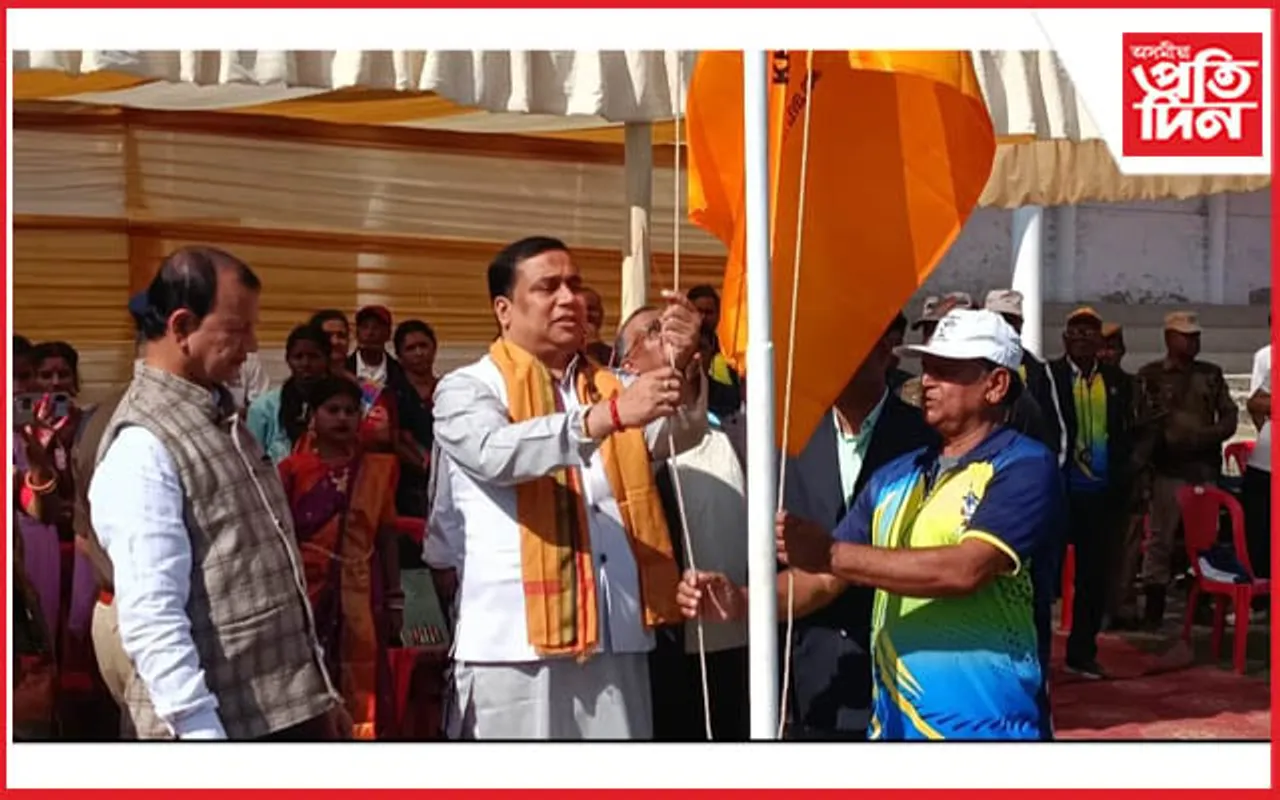 কাছাৰত জিলা পৰ্যায়ৰ খেল মহাৰণ উদ্বোধন মন্ত্ৰী জয়ন্ত মল্ল বৰুৱাৰ... 