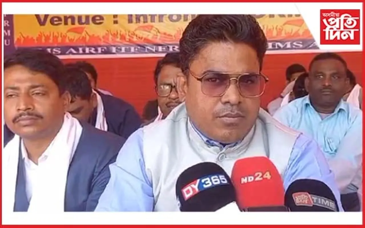 লামডিঙত অব্যাহত আছে ৰে'ল শ্ৰমিকৰ উত্তাল প্ৰতিবাদ