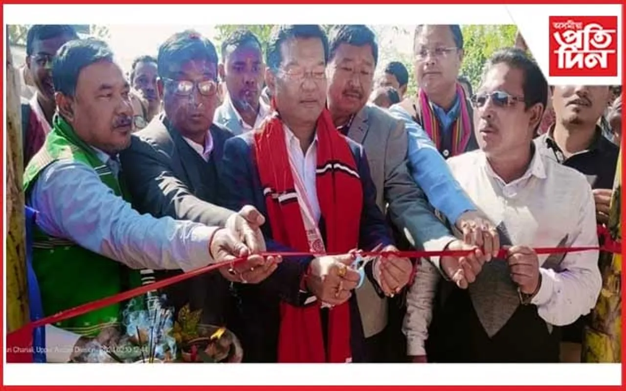 ঢকুৱাখনাত ১১কোটি ১৮ লাখ ব্যয়েৰে আধাৰশিলা স্থাপন