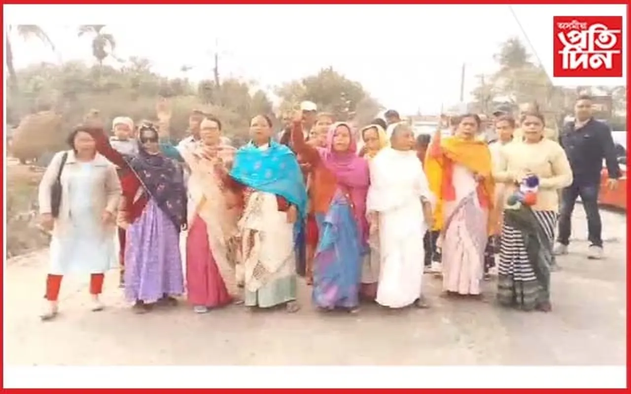 বিশ্বনাথৰ ১৫ নং ৰাষ্ট্ৰীয় ঘাইপথে জ্বলাকলা খুওৱাইছে ৰাইজক