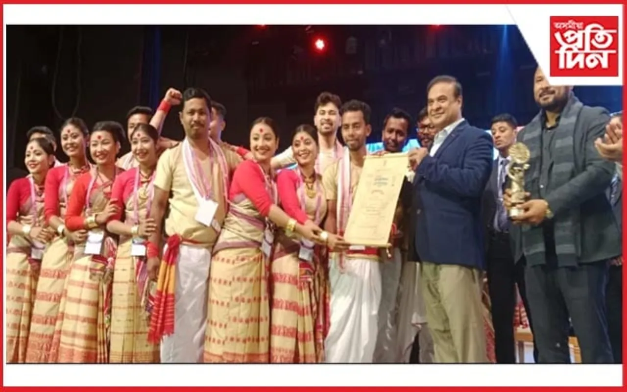 সাংস্কৃতিক মহাসংগ্ৰামত প্ৰথম স্থান বোকাখাতৰ গামখাৰু বিহু দলৰ
