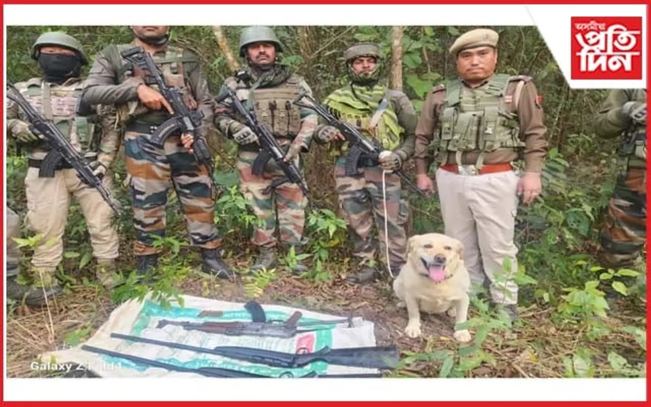 মণিপুৰত বুজন সংখ্যক অবৈধ মাৰণাস্ত্ৰ উদ্ধাৰ