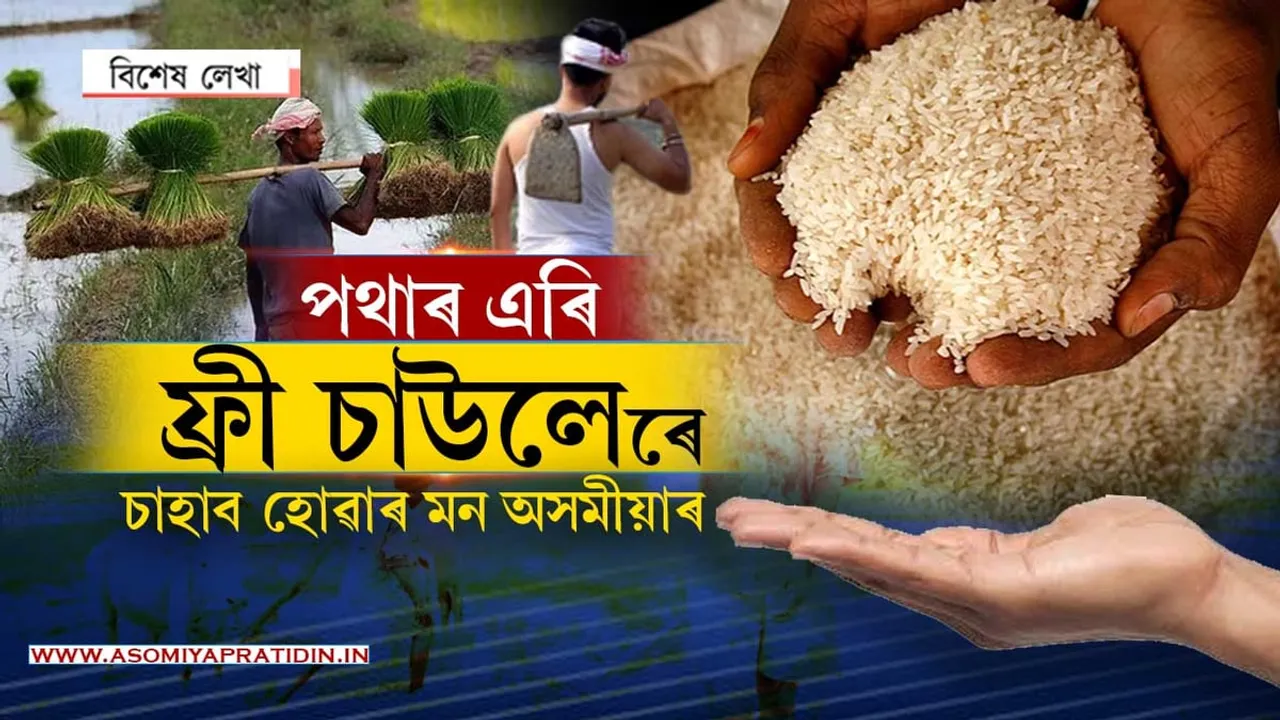 নিমখৰ বাদে একো নিকিনা অসমীয়াৰ আজি ফ্ৰী চাউলেৰে পেট ভৰে!