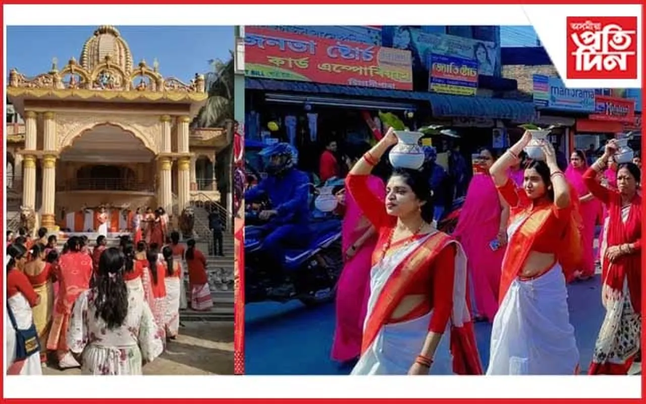 ঐতিহাসিক শ্ৰীশ্ৰী মহামায়াবাৰীত নৱনিৰ্মিত মন্দিৰৰ শুভ উদ্বোধন